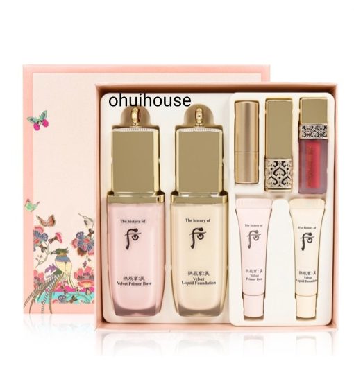 Bộ Kem nền và kem lót nhung lì bền màu 24h The history of Whoo Gongjinhyang Mi Velvet Liquid Foundation & Primer Base Special Set - Hình ảnh 2